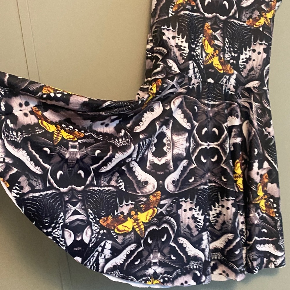 Black Milk Moth Skater Dress S - Picture 3 of 4